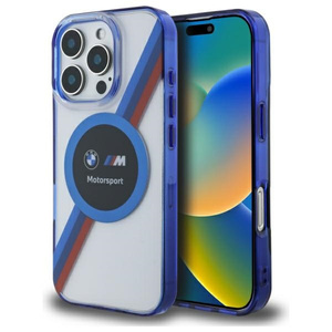 Etui BMW iPhone 16 Pro Max 6.9" przezroczysty/transparent hardcase Motosport IML Circle MagSafe