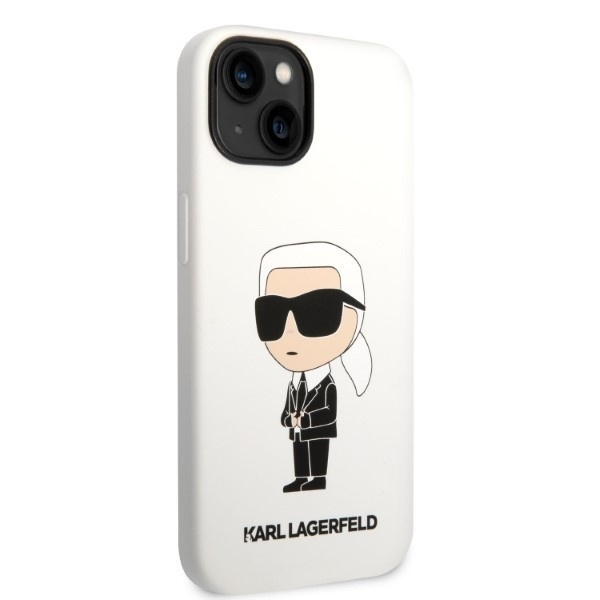 Etui Karl Lagerfeld Klhcp14ssnikbch Iphone 14 6,1" Hardcase Biały/white Silicone Ikonik Case