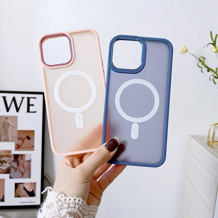 Etui Magnetyczne etui Color Matte Case do iPhone 15 Plus - różowe Case