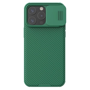 Pancerne etui Nillkin CamShield Pro Magnetic Case do iPhone 15 Pro Max z osłoną na aparat - zielone