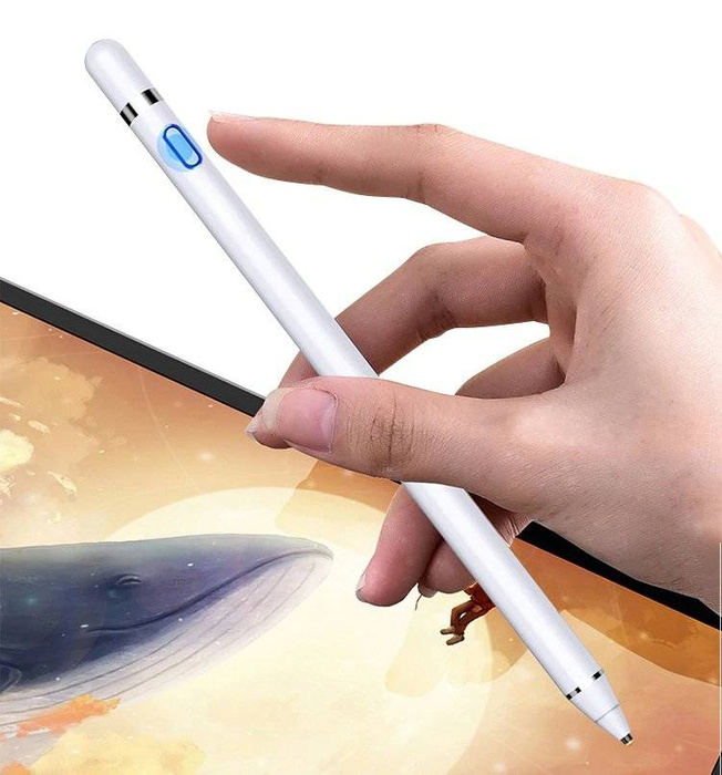 Cartinoe pojemnościowy rysik stylus pen do iPad z cienką końcówką 1,5 mm biały