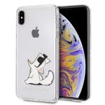 Etui KARL LAGERFELD Apple iPhone Xs Max Choupette Fun Bezbarwny Case