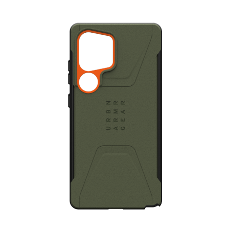 UAG Civilian Pro -  obudowa ochronna do Samsung Galaxy S25 Ultra 5G z wbudowanym modułem magnetycznym (olive/orange)