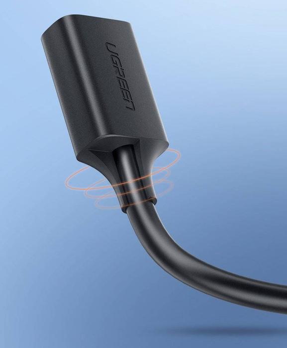 Ugreen kabel przewód przedłużacz przejściówka USB 3.0 (żeński) - USB 3.0 (męski) 1,5 m czarny (US129 30126)