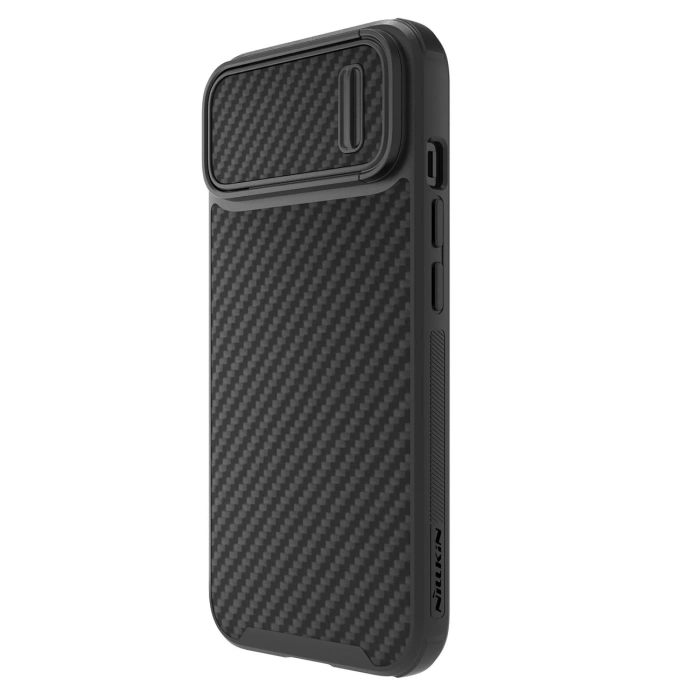 Nillkin Synthetic Fiber S Case etui iPhone 14 z osłoną na aparat czarny