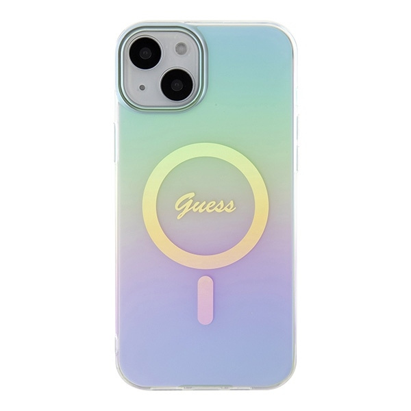 Etui Guess GUHMP15MHITSQ iPhone 15 Plus 6.7" turkusowy/turquoise hardcase IML Iridescent MagSafe Case