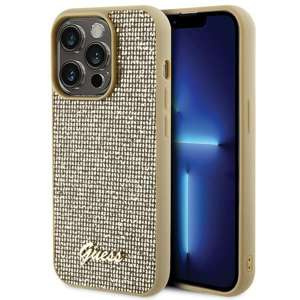 Etui Guess GUHCP15LPMSDGSD iPhone 15 Pro 6.1" złoty/gold hardcase Disco Metal Script Case