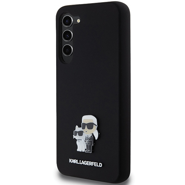 Etui Karl Lagerfeld KLHCS23MSMHKCNPK Galaxy S23+ S916 hardcase czarny/black Silicone Karl&Choupette Metal Pin