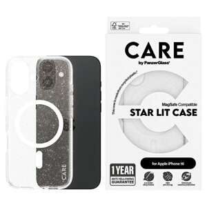 Etui CARE by PanzerGlass Flagship Star Lit Case iPhone 16 6,1" biały/white MagSafe 1341