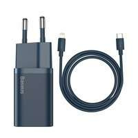 [PO ZWROCIE] Baseus Super Si 1C szybka ładowarka USB Typ C 20W Power Delivery + kabel USB Typ C - Lightning 1m niebieski (TZCCSUP-B03)