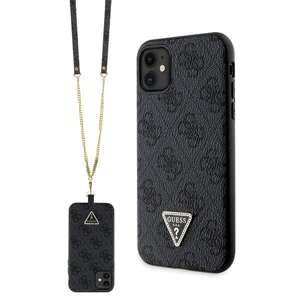 Etui Guess GUHCN61P4TDSCPK iPhone 11 / Xr 6.1" czarny/black hardcase Crossbody 4G Metal Logo Case