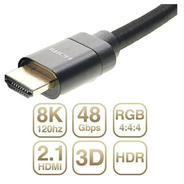 Kabel HDMI - HDMI 2.1 48Gbps 3m 8K czarny/black