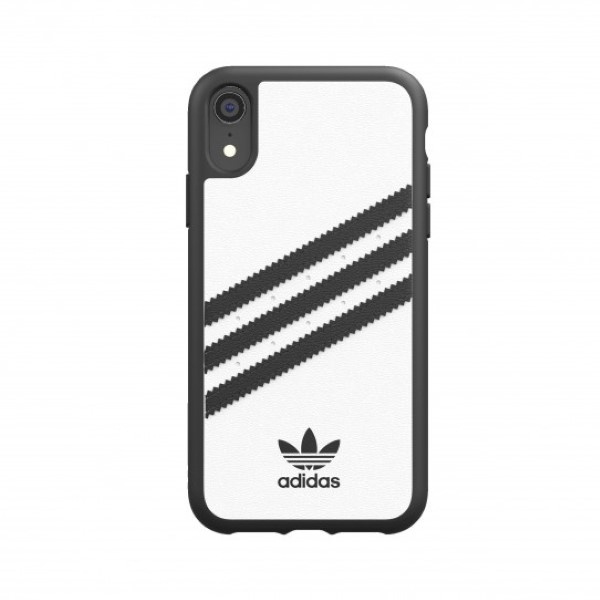 Etui Adidas Moulded Case PU iPhone XR biało-czarny/white-black 32808