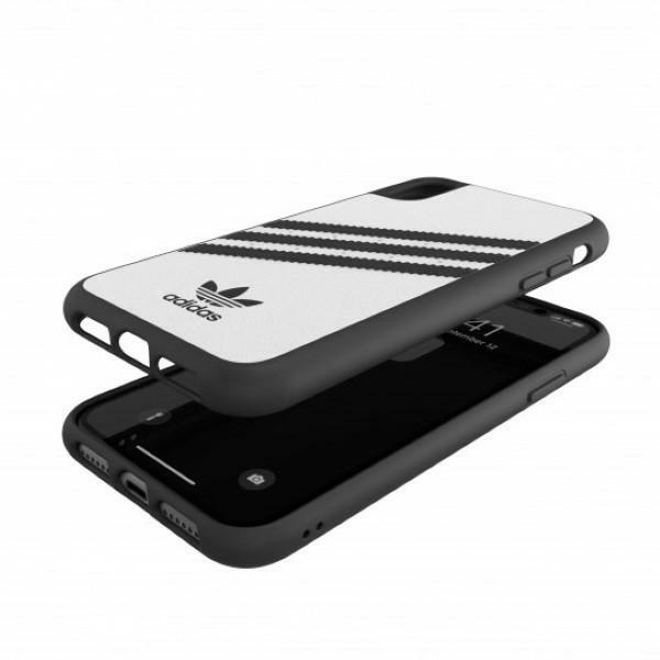 Etui Adidas Moulded Case PU iPhone XR biało-czarny/white-black 32808