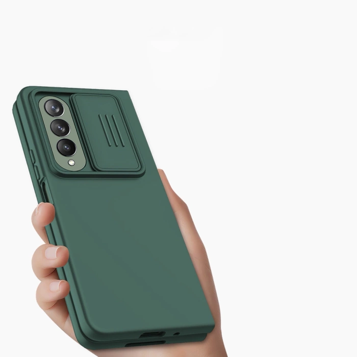 Nillkin CamShield Silky Silicone Case etui Samsung Galaxy Z Fold 4 silikonowy pokrowiec z osłoną na aparat zielone