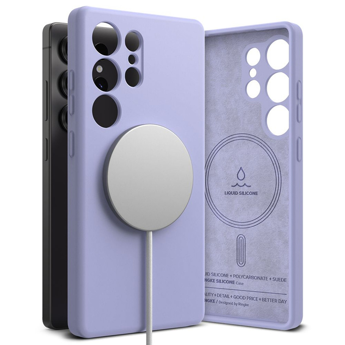 RINGKE SILICONE MAGNETIC MAGSAFE GALAXY S25 ULTRA LAVENDER