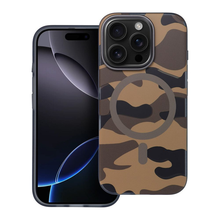 FORCELL F-PROTECT Levels z Dual Layer 4D technology, Miliatry Drop-Test kompatybilny z MagSafe do IPHONE 16 PRO desert camo