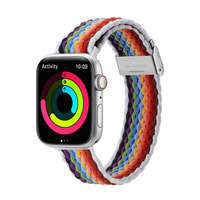 Pasek Dux Ducis Strap (Mixture II Version) pasek Apple Watch SE, 8, 7, 6, 5, 4, 3, 2, 1 (41, 40, 38 mm) pleciona opaska bransoleta pale stripes