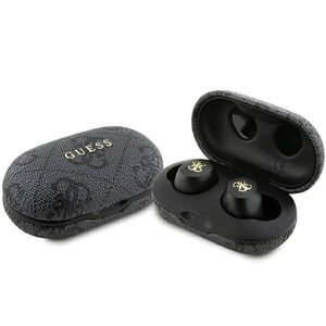 Guess słuchawki Bluetooth GUTWSP4EGK TWS + stacja dokująca ENC czarny/black 4G Metal