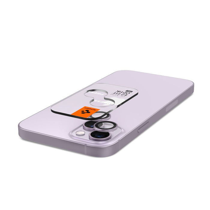 Osłona Aparatu Spigen Optik.tr ”ez Fit” Camera Protector 2-pack iPhone 15 / 15 Plus / 14 / 14 Plus Purple