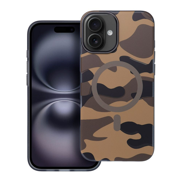 FORCELL F-PROTECT Levels z Dual Layer 4D technology, Miliatry Drop-Test kompatybilny z MagSafe do IPHONE 16 PRO desert camo