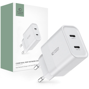 ŁADOWARKA TECH-PROTECT C20W 2-PORT NETWORK CHARGER PD20W WHITE