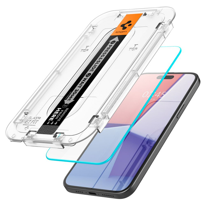 Szkło Hartowane Spigen Glas.tr ”ez Fit” 2-pack iPhone 16 / 15 Clear