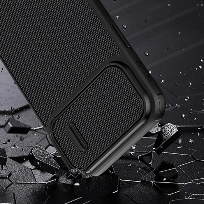 Nillkin Textured S Case etui iPhone 14 Plus pancerny pokrowiec z osłoną na aparat niebieskie