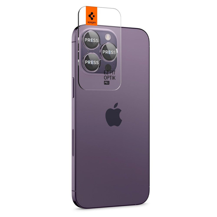 Osłona Aparatu Spigen Optik.tr ”ez Fit” Camera Protector 2-pack iPhone 14 Pro / 14 Pro Max Deep Purple