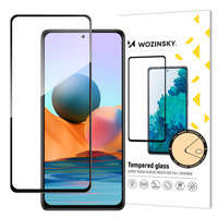 Wozinsky super wytrzymałe szkło hartowane Full Glue na cały ekran z ramką Case Friendly Xiaomi Redmi Note 10 Pro czarny