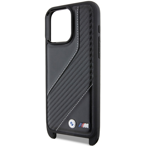 Etui Bmw Bmhcp15l23pscck Iphone 15 Pro 6.1" Czarny/black Hardcase M Edition Carbon Stripe & Strap Case