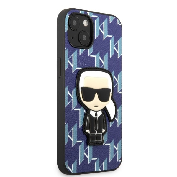 Etui Karl Lagerfeld Klhcp13mpmnikbl iPhone 13 6,1" Hardcase Niebieski/blue Monogram Ikonik Patch Case