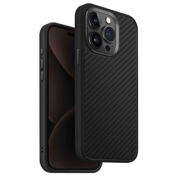 Etui UNIQ etui Keva iPhone 15 Pro Max 6.7" Magclick Charging czarny/carbon black Case