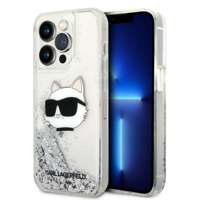 Etui Karl Lagerfeld Klhcp14xlnchcs Iphone 14 Pro Max 6,7" Srebrny/silver Hardcase Glitter Choupette Head Case