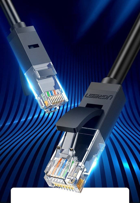 Ugreen kabel przewód internetowy sieciowy Ethernet patchcord RJ45 Cat 6 UTP 1000Mbps 1 m niebieski (NW102 11201)