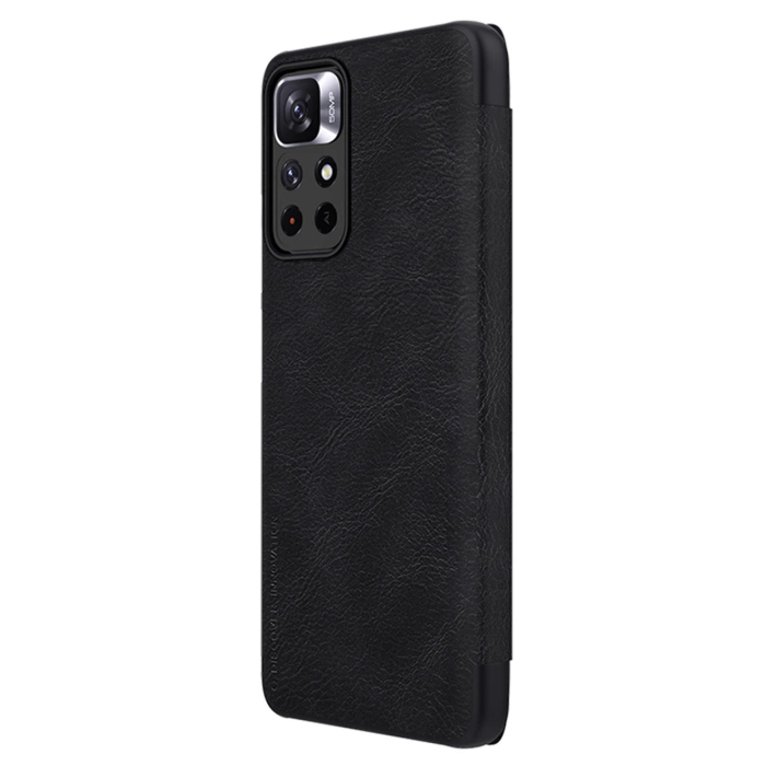 Etui z klapką Nillkin Qin Case do Xiaomi Redmi Note 11T 5G / 11S 5G / 11 5G (China) / Poco M4 Pro 5G - czarne