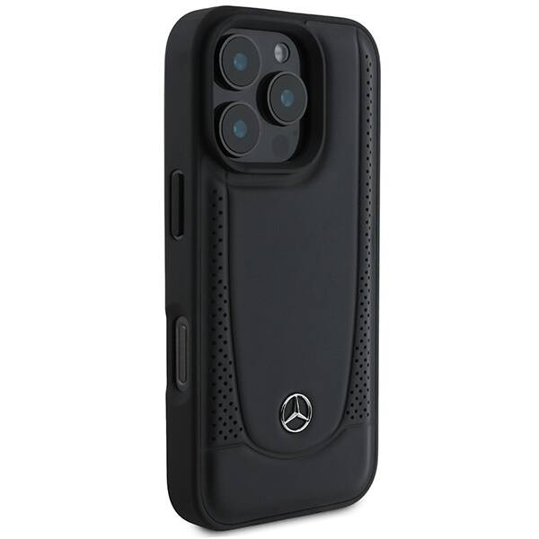 Etui Mercedes iPhone 16 Pro Max 6.9" czarny/black hardcase Leather Urban