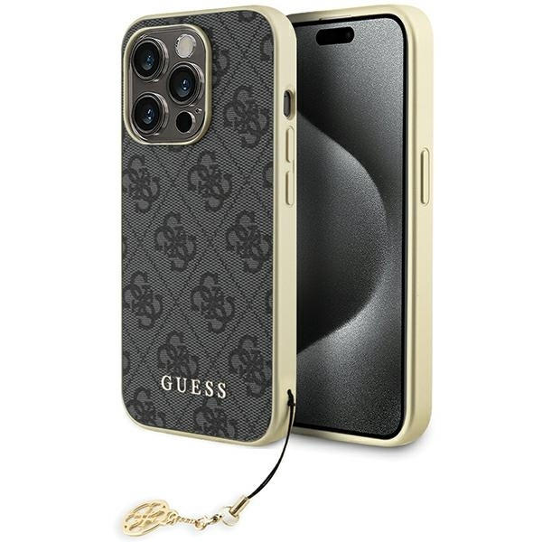 Etui Guess GUHCP15LGF4GGR iPhone 15 Pro 6.1" szary/grey hardcase 4G Charms Collection Case