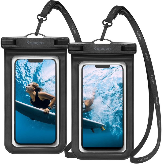 Etui Spigen A601 Universal Waterproof Case 2-pack Black