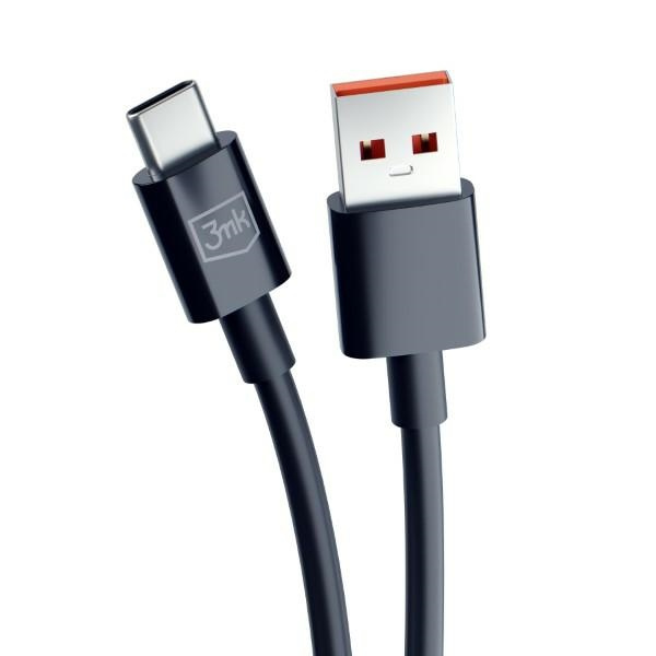 3MK Hyper Cable USB-A - USB-C 1.2m 5A Czarny/Black