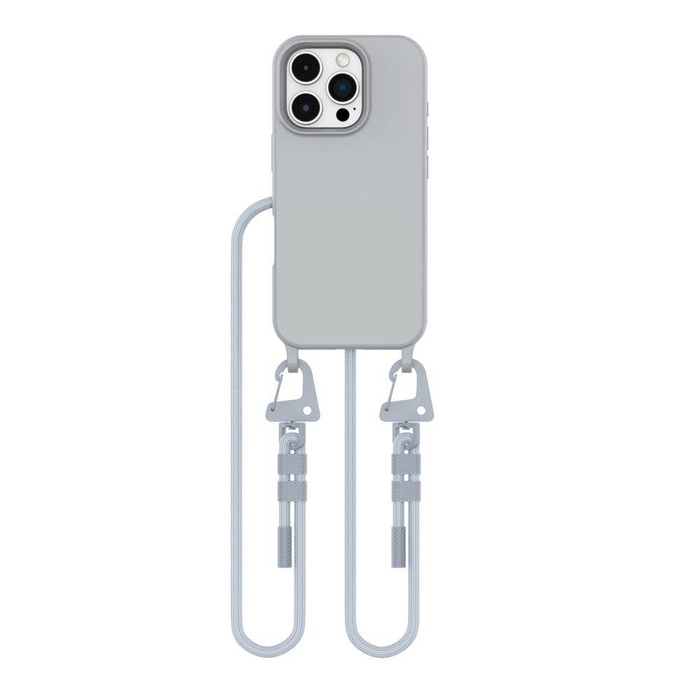 Etui Tech-protect Magnecklace Magsafe iPhone 16 Pro Crayon Grey