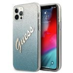 Etui GUESS Apple iPhone 12 Pro Max Glitter Gradient Script Niebieski Hardcase