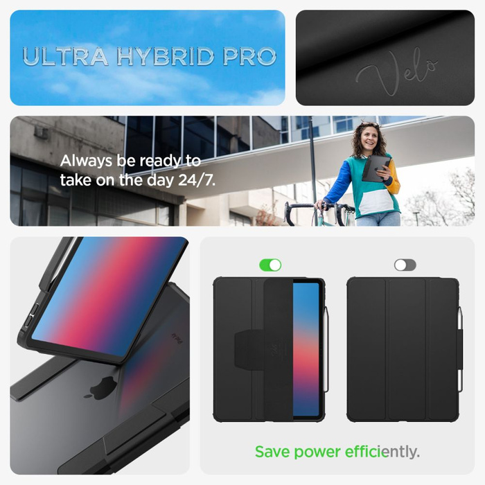 SPIGEN ULTRA HYBRID ”PRO” IPAD AIR 13 2024 BLACK