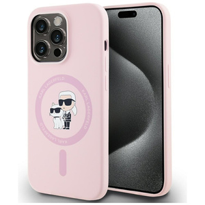 Etui Karl Lagerfeld Silicone             Karl&Choupette MagSafe do iPhone 14 Pro Max różowy