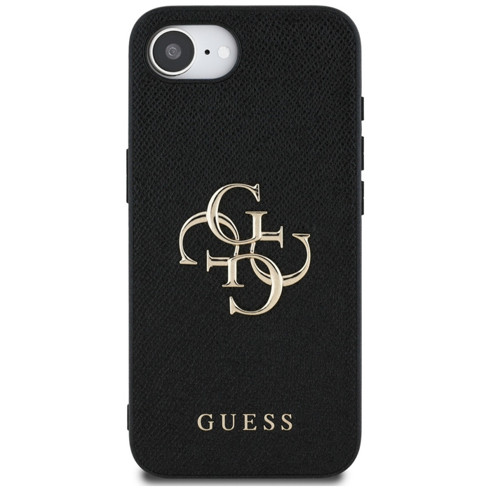 Etui Guess Grained Big 4G Logo Small     Classic Logo do iPhone 16e czarny