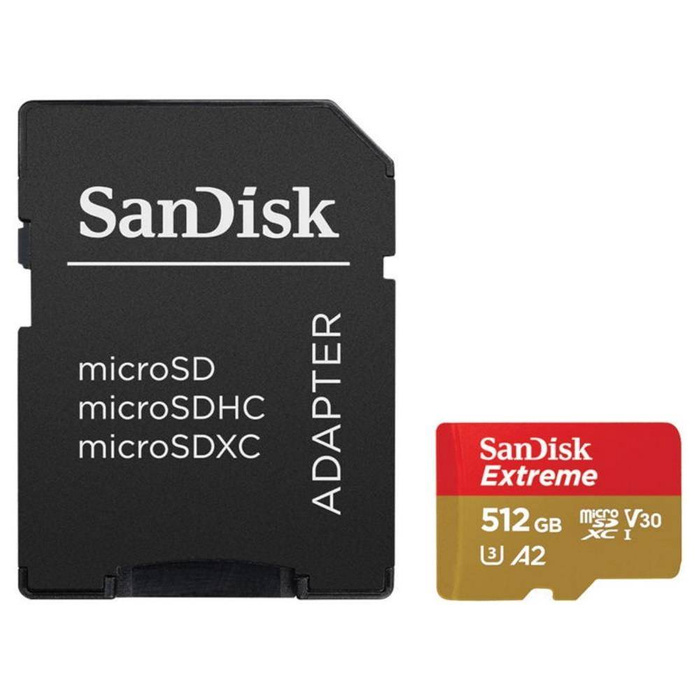 SanDisk karta pamięci 512GB microSDXC Extreme Mobile A2 C10 V30 UHS-I U3 160 / 90 MB/s