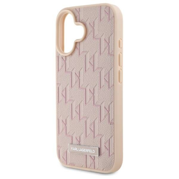 Etui Karl Lagerfeld iPhone 16 6.1" różowy/pink hardcase Hot Stamp Magsafe