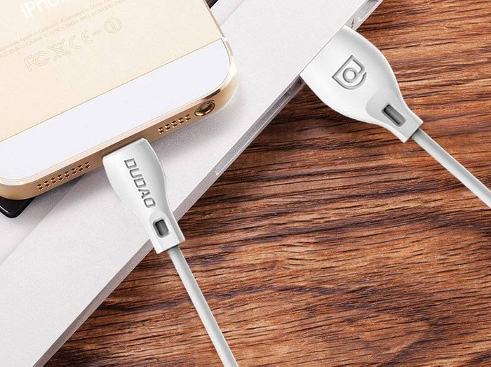 Dudao przewód kabel micro USB 2.4A 1m biały (L4M 1m white)