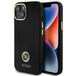 Guess GUHCP15SM4DGPK iPhone 15 / 14 / 13 6.1" czarny/black hardcase Silicone Logo Strass 4G