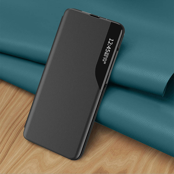 Eco Leather View Case elegancki futerał etui z klapką i funkcją podstawki Samsung Galaxy A53 5G czarny